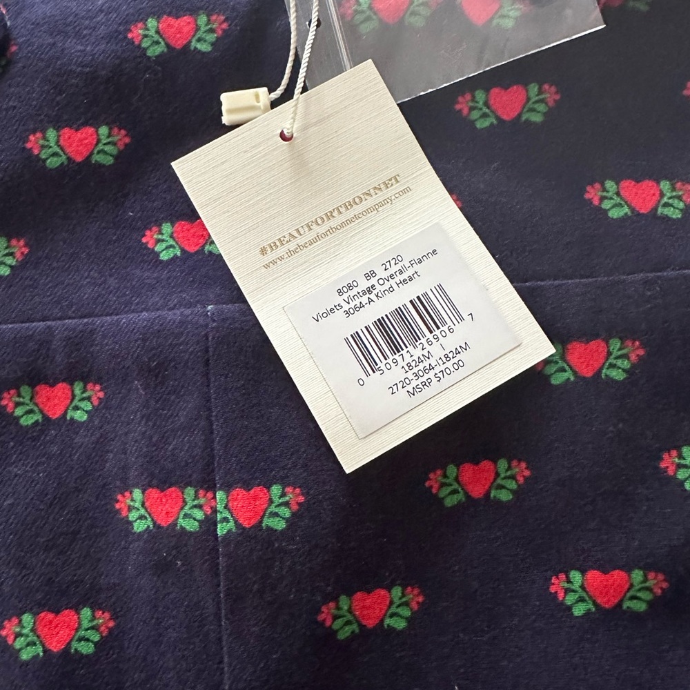 Beaufort bonnet violets vintage overall a kind heart 18 months BNWT - Picture 3 of 4